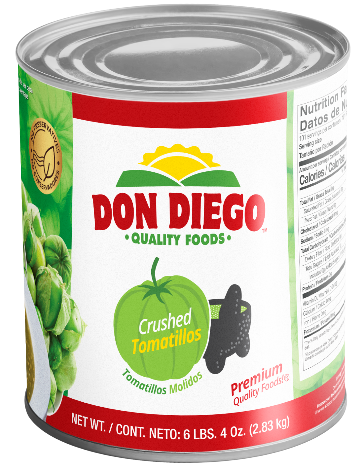 Crushed Tomatillos Don Diego Quality Foods